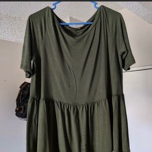 Green Ashley LeMieux Peplum top.